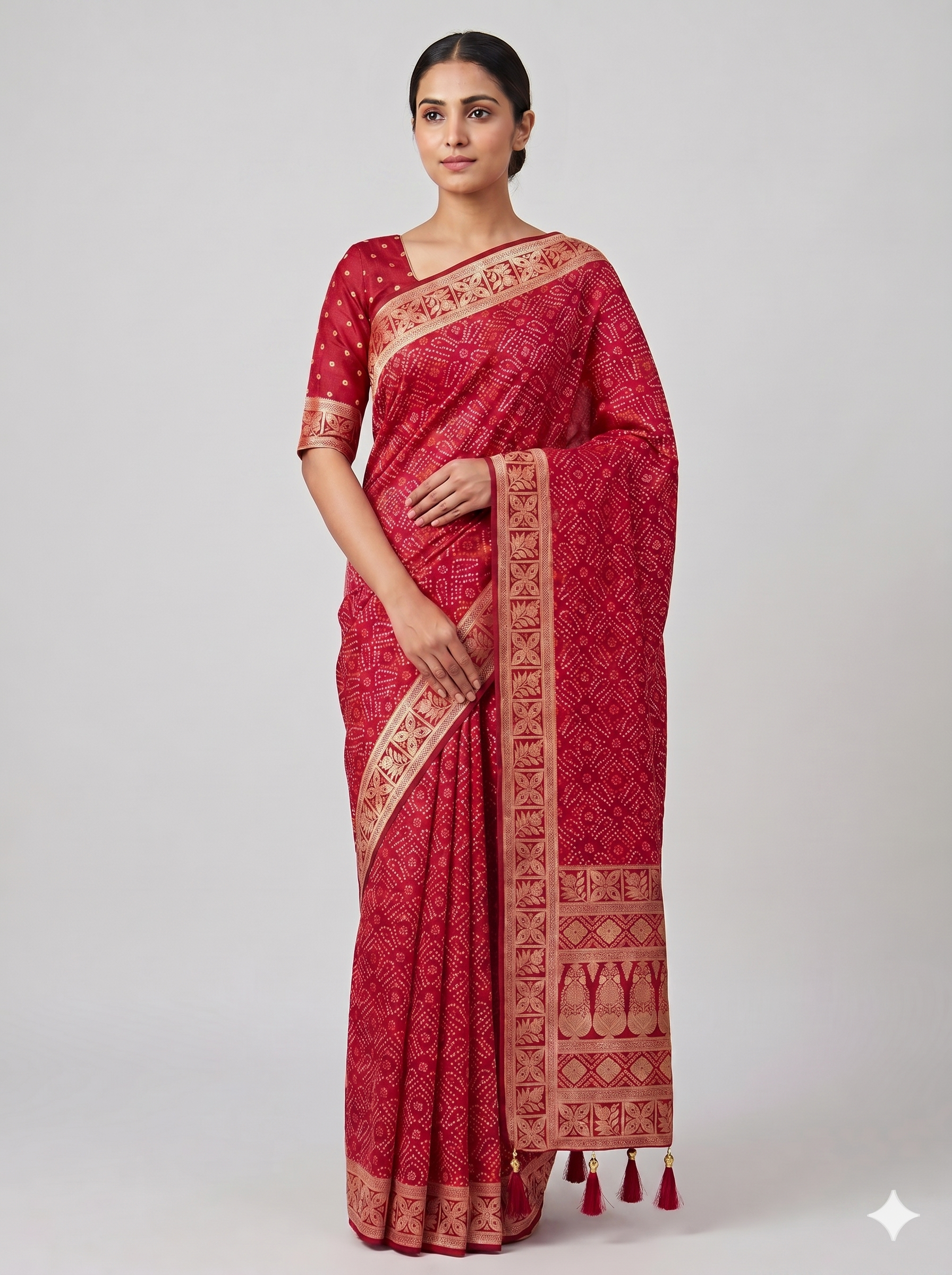 Georgette Bandhani D-1199