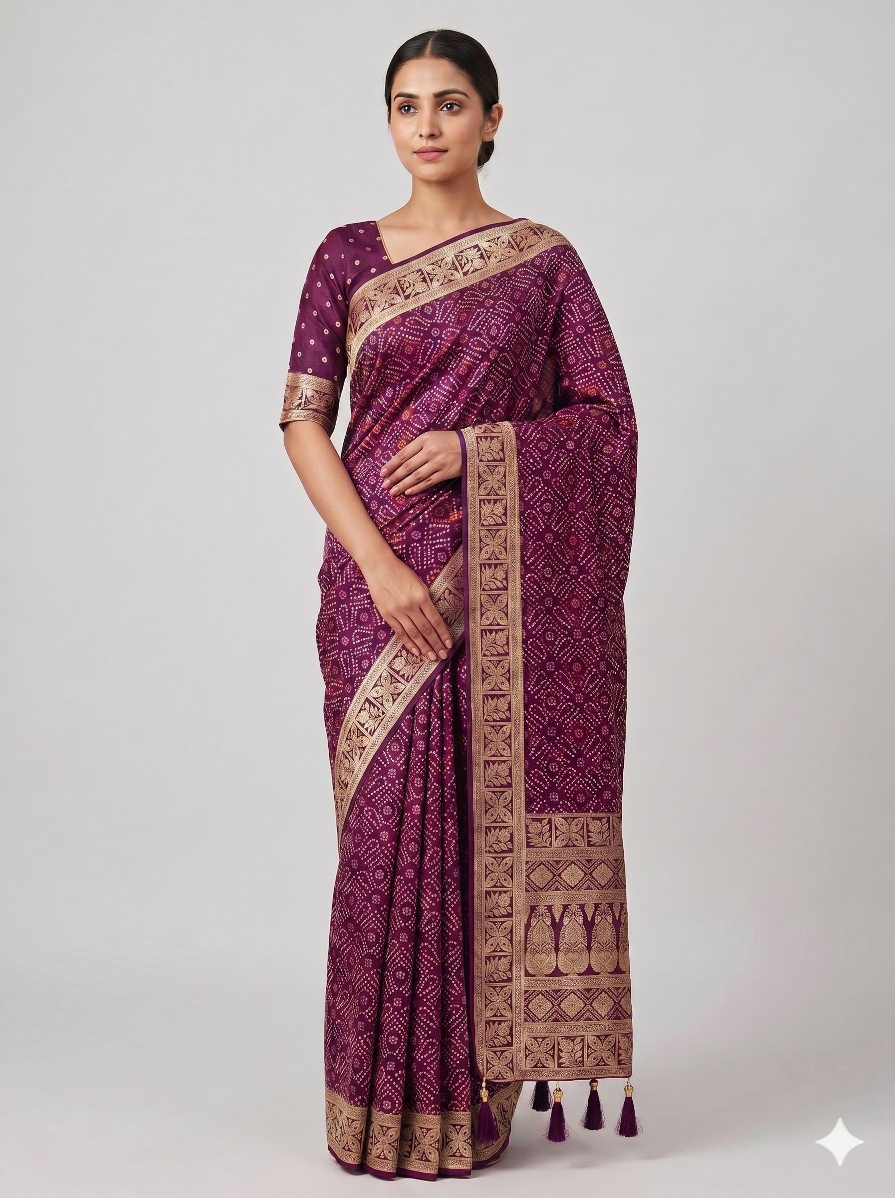 Georgette Bandhani D-1199