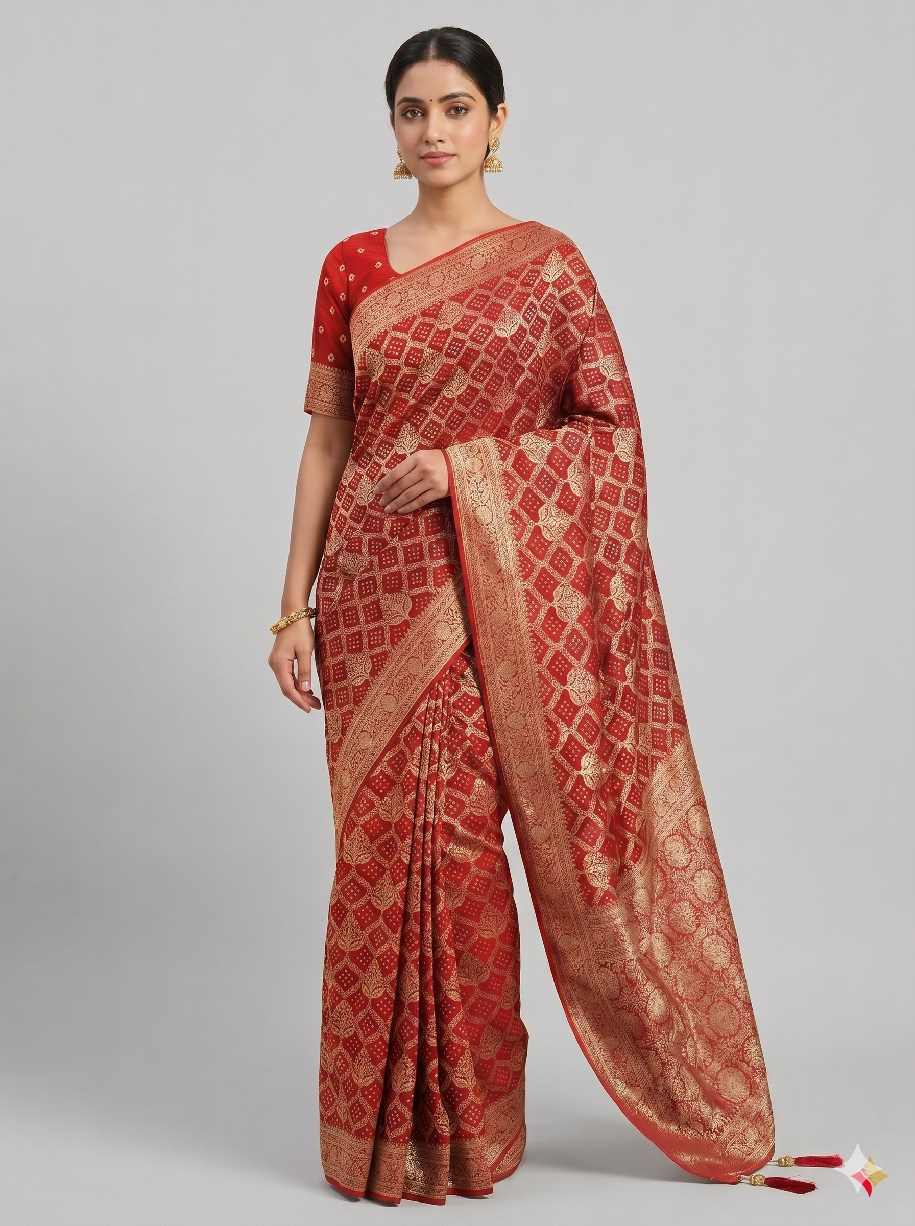 Georgette Bandhani D-1493