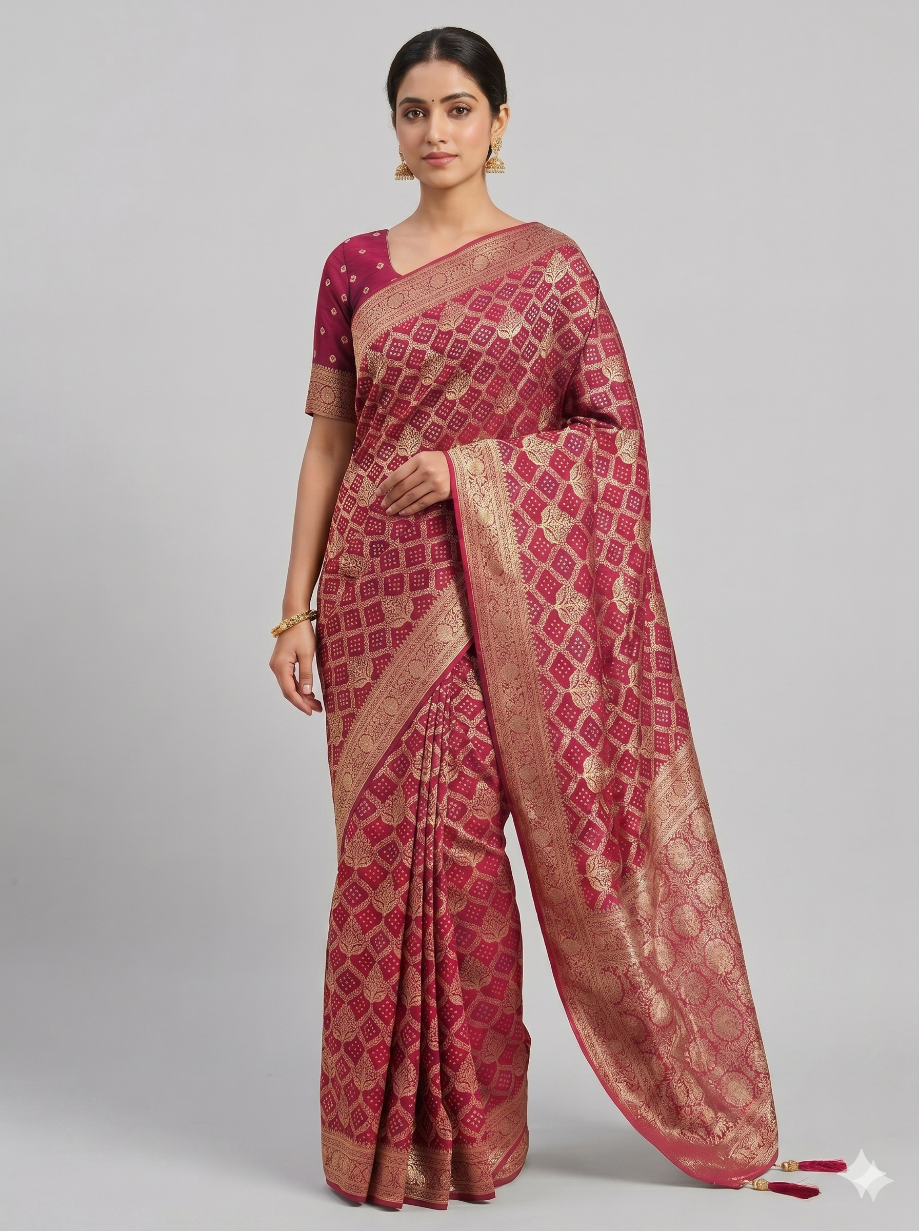 Georgette Bandhani D-1493